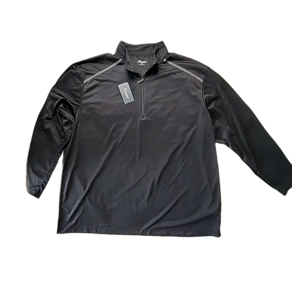 New Paragon Performance 1/4-Zip‎ Golf Pullover Men's 3XL Black Moisture-Wick NWT